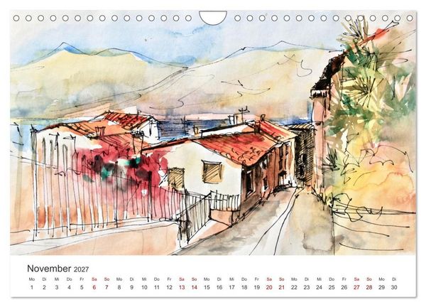 Produktbild: Italienische Reiseskizzen (Wandkalender 2027 DIN A4 quer), CALVENDO Monatskalender