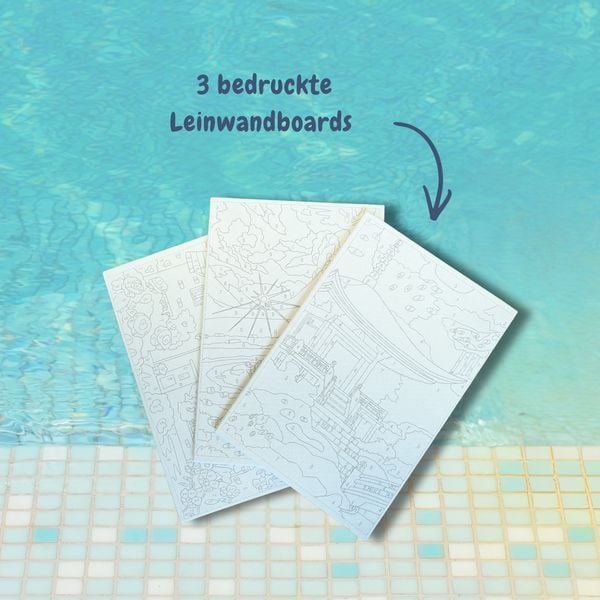 Produktbild: Die wunderbare Kreativbox Malen nach Zahlen - Urlaubstr&auml;ume
