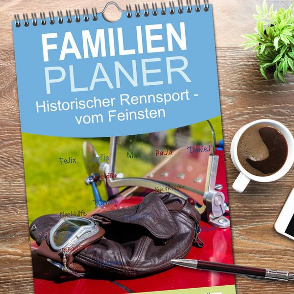 Produktbild: Familienplaner 2026 - Historischer Rennsport - vom Feinsten mit 5 Spalten (Wandkalender, 21 x 45 cm) CALVENDO