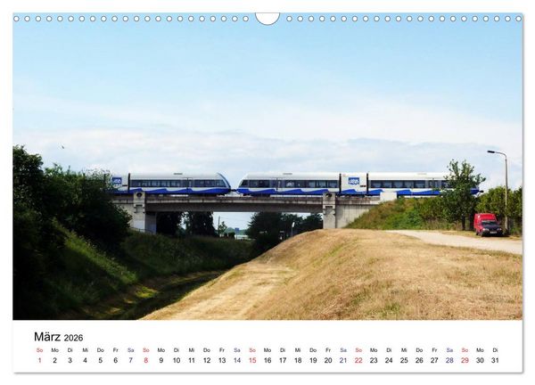 Produktbild: Eisenbahnen auf Usedom (Wandkalender 2026 DIN A3 quer), CALVENDO Monatskalender