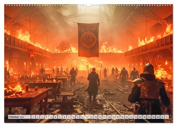 Produktbild: Germanische Mythen &ndash; Die Nibelungensage (hochwertiger Premium Wandkalender 2027 DIN A2 quer), Kunstdruck in Hochglanz