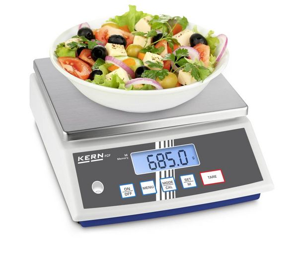 Produktbild: Kern Tischwaage FCF 30K-3 W&auml;gebereich (max.) 30 kg Ablesbarkeit 1 g &uuml;ber Steckernetzteil Mehrfarbig