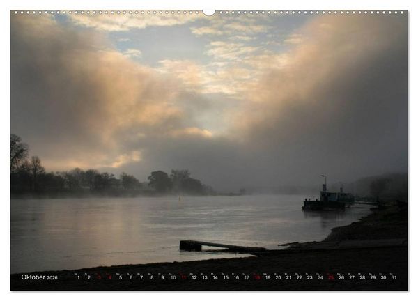 Produktbild: Die Elbe in Dresden-Laubegast (Wandkalender 2026 DIN A2 quer), CALVENDO Monatskalender