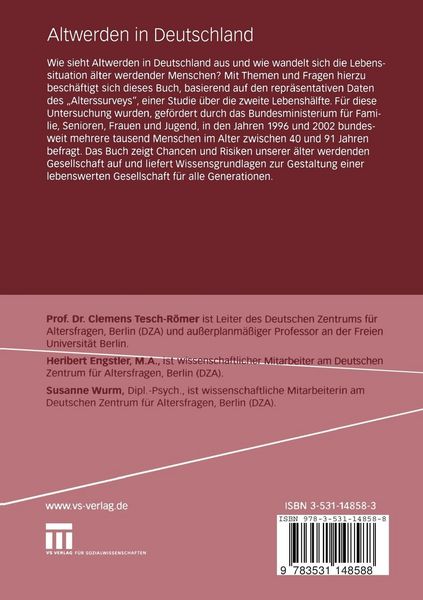 Produktbild: Altwerden in Deutschland
