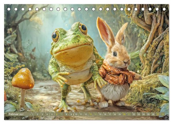 Produktbild: M&auml;rchenhafte charmante Fr&ouml;sche - Fantasiewerke (Tischkalender 2027 DIN A5 quer), CALVENDO Monatskalender