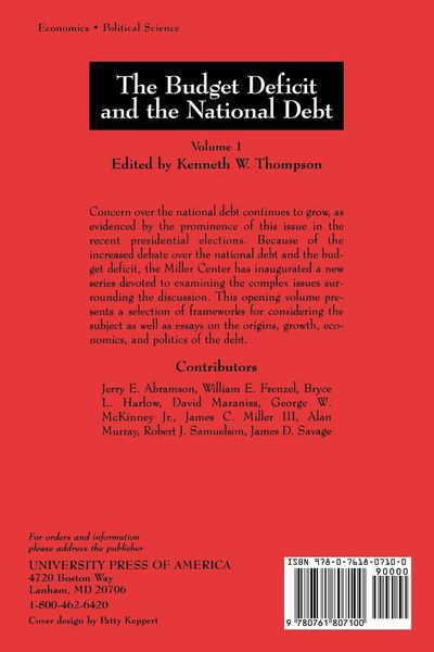 Produktbild: Budget Deficit and the National Debt