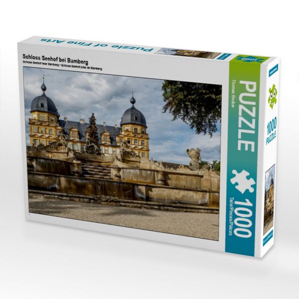 CALVENDO Puzzle Schloss Seehof bei Bamberg | 1000 Teile Lege-Größe 64 × 48 cm Foto-Puzzle für glückliche Stunden