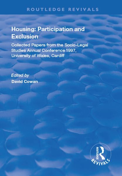 Produktbild: Housing: Participation and Exclusion