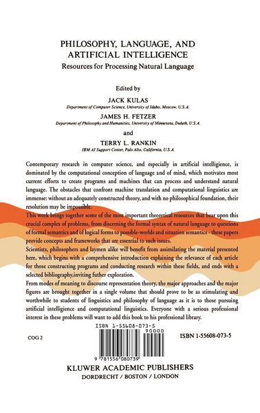 Produktbild: Philosophy, Language, and Artificial Intelligence