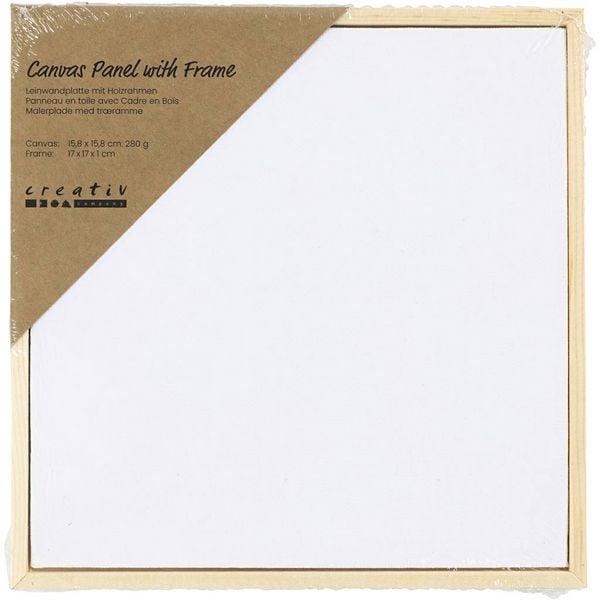 Produktbild: Creativ Company Malpappe mit Rahmen, Gr&ouml;&szlig;e 15,8x15,8 cm, 280 g, Wei&szlig;, 1 Stk