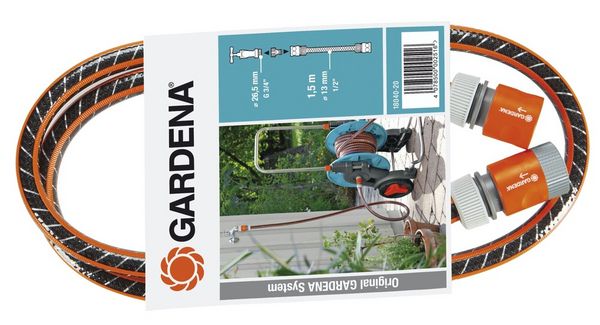Produktbild: Gardena 18040-20 Gartenschlauch Schlauch-Innen-&Oslash;=13mm 1.5m 1/2 Zoll 1 St. Schwarz, Orange