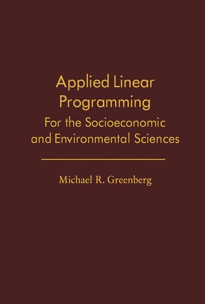 Produktbild: Applied Linear Programming