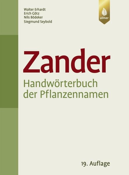 Produktbild: Zander. Handw&ouml;rterbuch der Pflanzennamen
