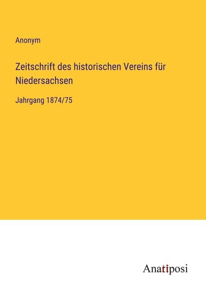 Produktbild: Zeitschrift des historischen Vereins f&uuml;r Niedersachsen