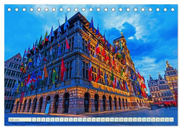 Produktbild: Fotografische Impressionen aus Antwerpen (Tischkalender 2026 DIN A5 quer), CALVENDO Monatskalender
