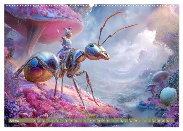 Produktbild: Insektenplanet - Surrealer Science-Fiction (Wandkalender 2026 DIN A2 quer), CALVENDO Monatskalender