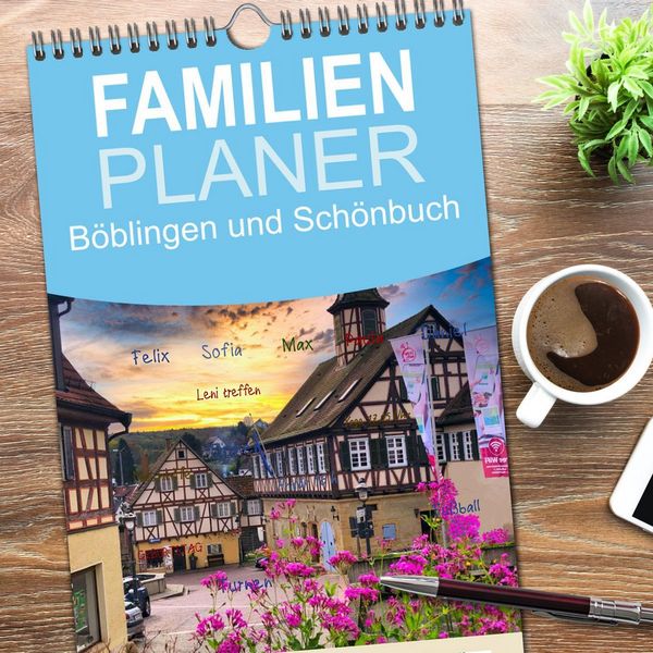 Produktbild: Familienplaner 2026 - B&ouml;blingen und Sch&ouml;nbuch mit 5 Spalten (Wandkalender, 21 x 45 cm) CALVENDO