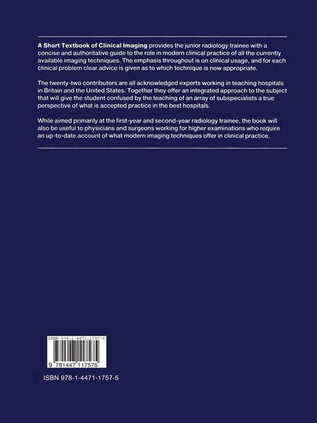 Produktbild: A Short Textbook of Clinical Imaging