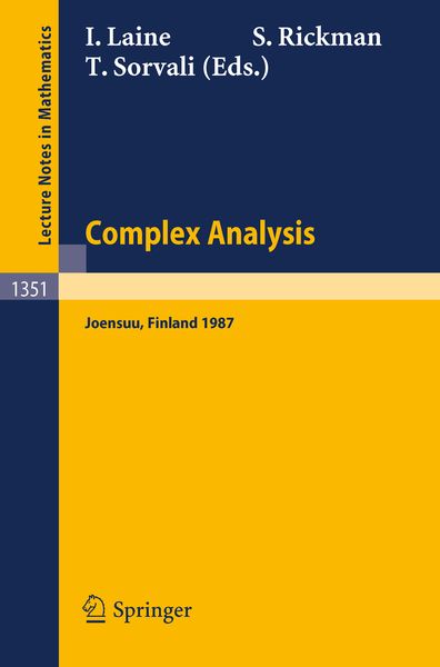 Produktbild: Complex Analysis Joensuu 1987