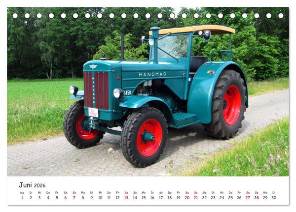 Produktbild: Historische Traktoren 2026 (Tischkalender 2026 DIN A5 quer), CALVENDO Monatskalender