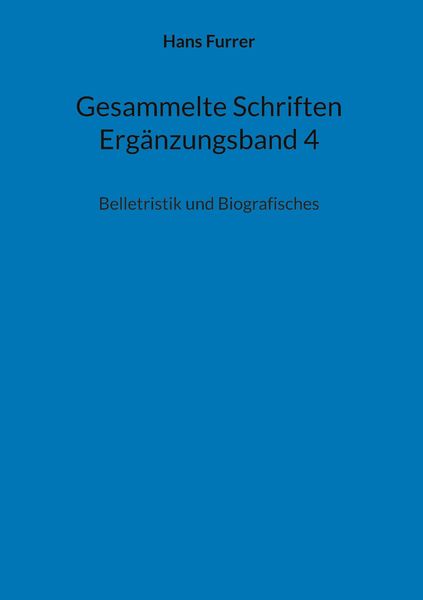 Produktbild: Gesammelte Schriften Erg&auml;nzungsband 4