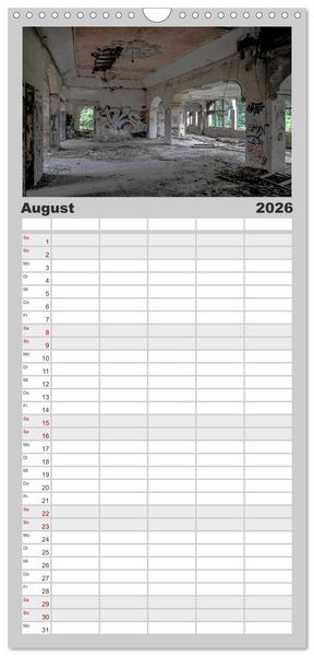 Produktbild: Familienplaner 2026 - Lost Places in Deutschland mit 5 Spalten (Wandkalender, 21 x 45 cm) CALVENDO