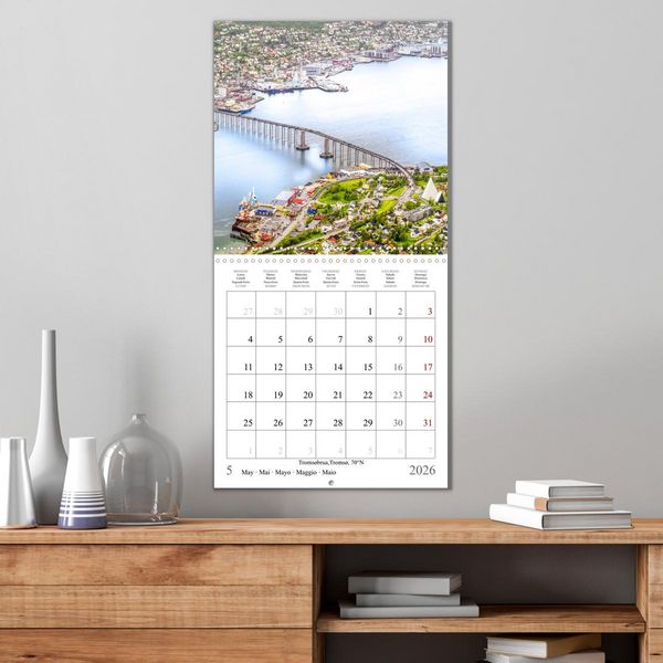 Produktbild: Trondheim, Troms&oslash;, Longyearbyen (Wall Calendar 2026 12 &times; 12 Inch) CALVENDO 12 Month Wall Calendar