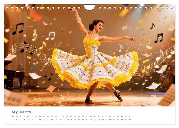 Produktbild: Tanz durch Traumwelten - Fantastische T&auml;nzerinnen in surrealen Klangr&auml;umen (Wandkalender 2027 DIN A4 quer), CALVENDO Monatskalender