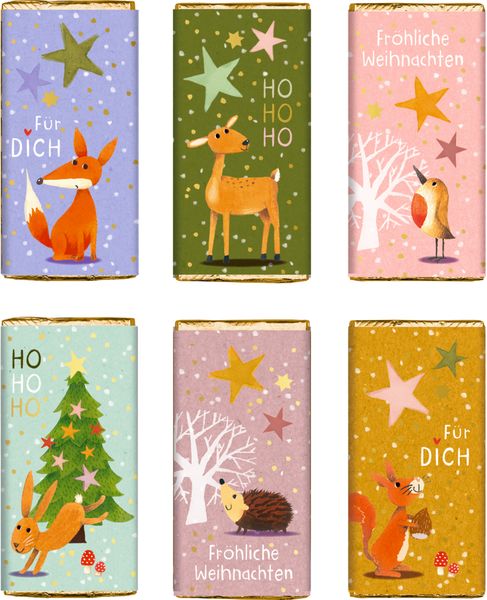 Produktbild: Schokolade S&uuml;&szlig;e Weihnachtsgr.(30 g) - Winterz.i.Weih., sort.