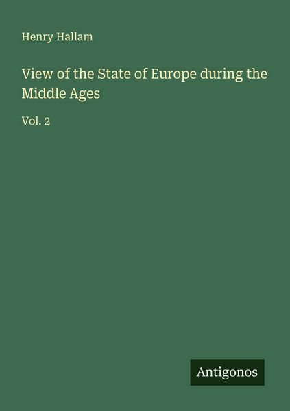 Produktbild: View of the State of Europe during the Middle Ages