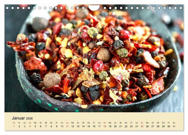 Produktbild: Aromatische Gew&uuml;rze. Die himmlischen Kostbarkeiten aus aller Welt (Wandkalender 2026 DIN A4 quer), CALVENDO Monatskalender