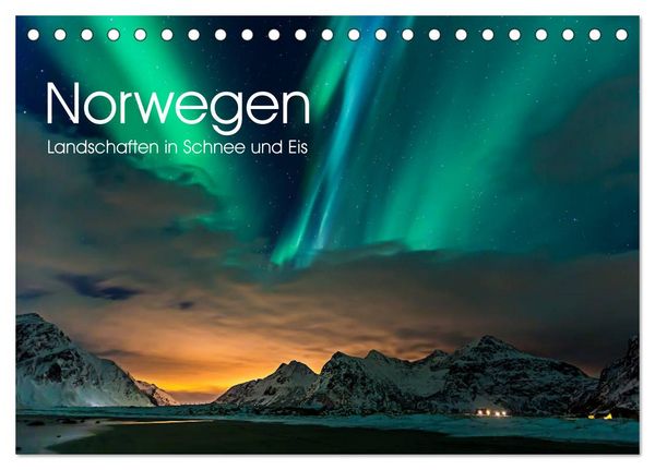 Produktbild: Norwegen, Landschaften in Schnee und Eis (Tischkalender 2026 DIN A5 quer), CALVENDO Monatskalender