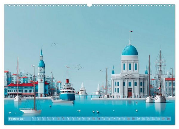 Produktbild: Hafenpoesie (Wandkalender 2027 DIN A2 quer), CALVENDO Monatskalender