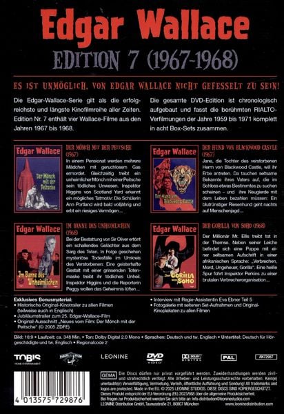 Produktbild: Edgar Wallace Edition 7 [4 DVDs]