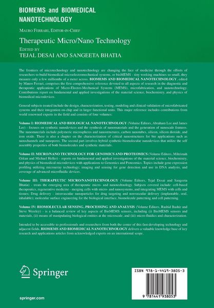 Produktbild: BioMEMS and Biomedical Nanotechnology