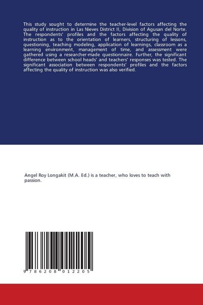 Produktbild: TEACHER-LEVEL FACTORS AFFECTING THE QUALITY OF INSTRUCTION