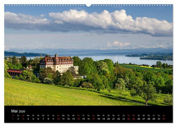 Produktbild: Bodensee - Uferlandschaften im sch&ouml;nsten Licht 2026 (hochwertiger Premium Wandkalender 2026 DIN A2 quer), Kunstdruck in Hochglanz