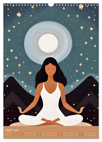 Produktbild: Meditation Unites (Wall Calendar 2026 DIN A3 portrait), CALVENDO 12 Month Wall Calendar