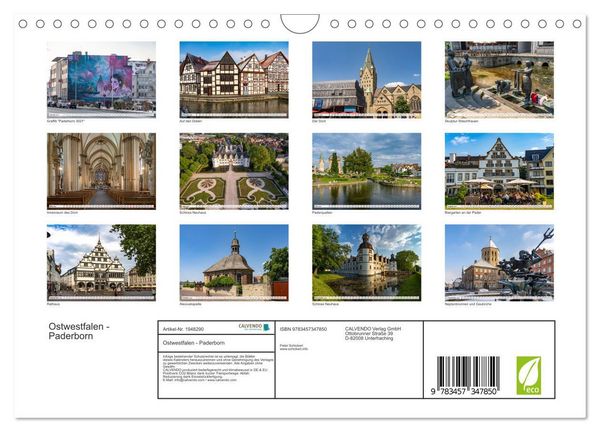 Produktbild: Ostwestfalen - Paderborn (Wandkalender 2026 DIN A4 quer), CALVENDO Monatskalender