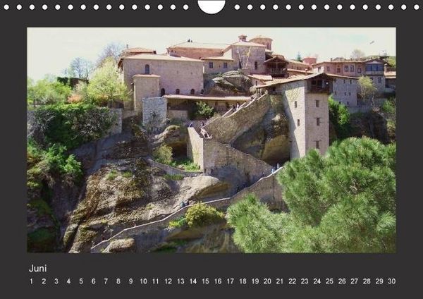 Produktbild: Meteora-Kl&ouml;ster in Griechenland (Wandkalender immerw&auml;hrend DIN A4 quer)