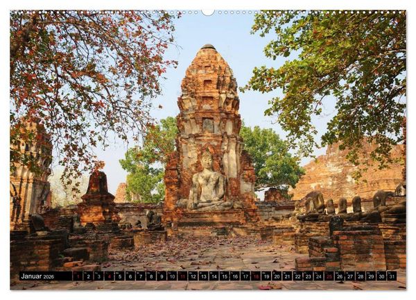 Produktbild: Ayutthaya - Thailands alte Hauptstadt (hochwertiger Premium Wandkalender 2026 DIN A2 quer), Kunstdruck in Hochglanz
