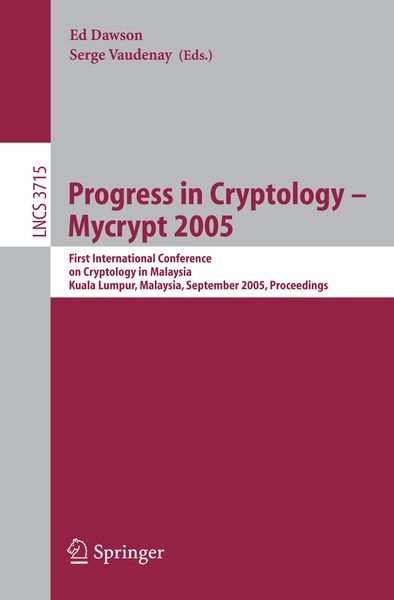 Produktbild: Progress in Cryptology &ndash; Mycrypt 2005
