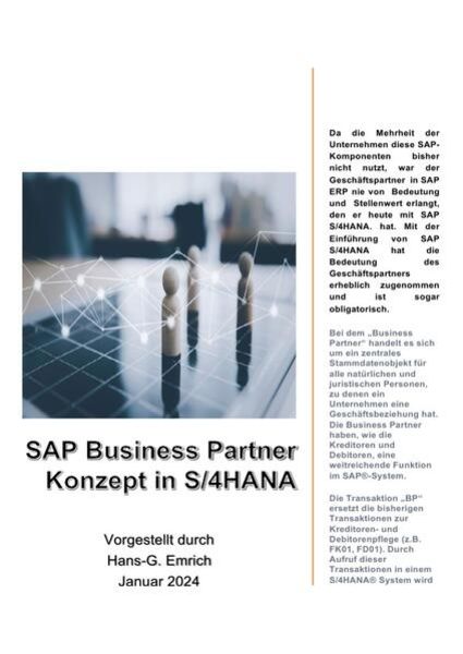 SAP Business Partner Konzept in S/4HANA, Taschenbuch von Hans-Georg Emrich, Epubli, 9783758464348
