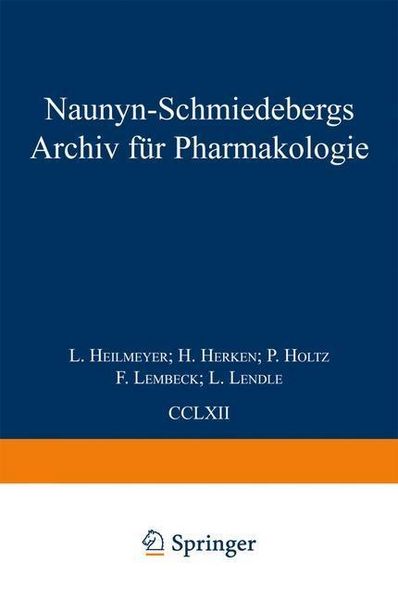 Produktbild: Naunyn Schmiedebergs Archiv f&uuml;r Pharmakologie