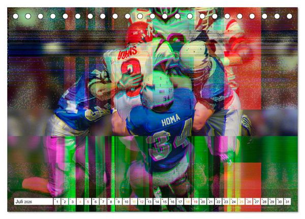 Produktbild: American Football - Power (Tischkalender 2026 DIN A5 quer), CALVENDO Monatskalender