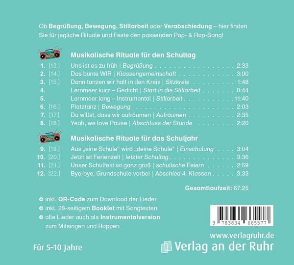 Produktbild: Moderne Pop- und Rap-Lieder f&uuml;r die Grundschule