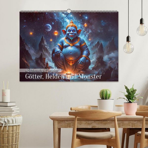 Produktbild: Afrikanische Mythologie - G&ouml;tter, Helden und Monster (Wandkalender 2026 DIN A2 quer), CALVENDO Monatskalender