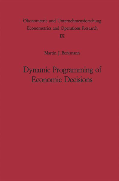Produktbild: Dynamic Programming of Economic Decisions