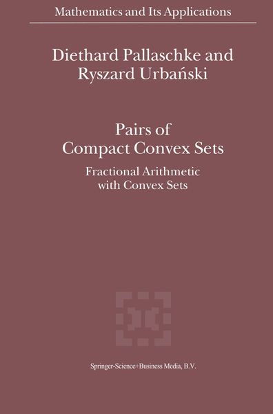 Produktbild: Pairs of Compact Convex Sets