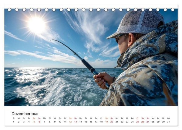 Produktbild: Angeln - der gro&szlig;e Fang (Tischkalender 2026 DIN A5 quer), CALVENDO Monatskalender
